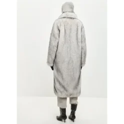 Cesare Gaspari Frakker*Luksuriøs Faux Fur Frakke Natalie - Grå