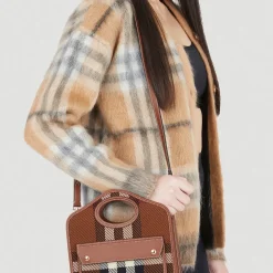 Burberry Håndtasker*Luksus Check Mini Skuldertaske Brun