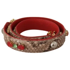 Dolce & Gabbana Tilbehør Til Tasker*Luksus Python Læder Taske Strop Multifarvet