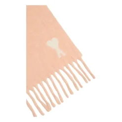 Ami Paris Tørklæder*Lyserød Jacquard Hjerte Tørklæde Beige