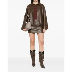 P.A.R.O.S.H. Nederdele*MACIOCK26 Mini Nederdel Brun