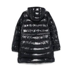 Moncler Frakker*Marine Hættetrøje med Logo Blå