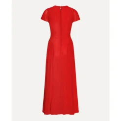 ROTATE Birger Christensen Kjoler*Maxi V-Neck Kjole Rød