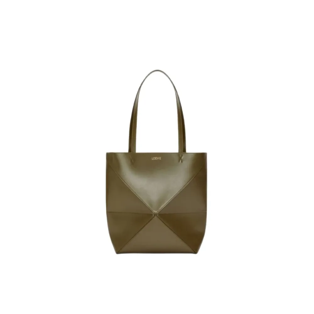 Loewe Indkøbstasker*Medium Puzzle Fold Tote Grøn