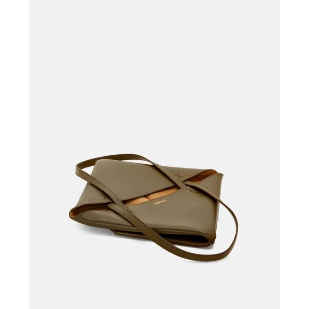 Loewe Indkøbstasker*Medium Puzzle Fold Tote Grøn