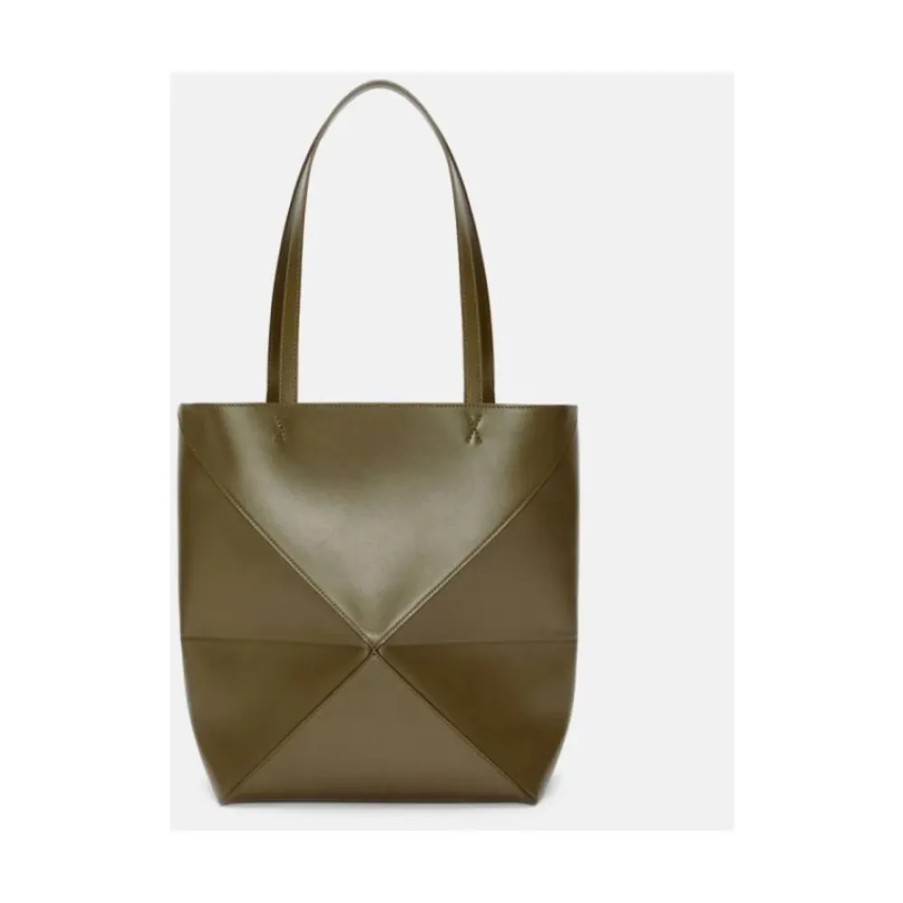 Loewe Indkøbstasker*Medium Puzzle Fold Tote Grøn