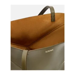 Loewe Indkøbstasker*Medium Puzzle Fold Tote Grøn