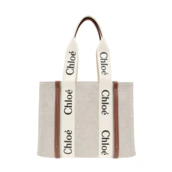 Chloé Indkøbstasker*Medium Woody Tote Bag Hvid