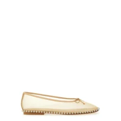Alexander Wang Ballerina Sko*Mesh Ballerina Sko med Pyntet Kant Beige