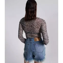 One Teaspoon Bluser & Skjorter*Mesh Bluse Med Flæse Multifarvet