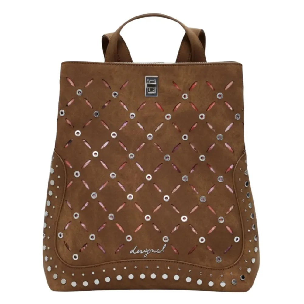 Desigual Rygsække*Metal Patch Urban Rygsæk Brun