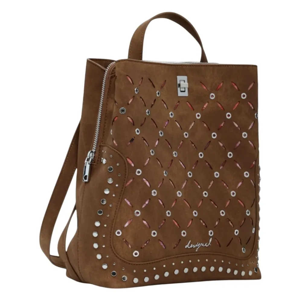 Desigual Rygsække*Metal Patch Urban Rygsæk Brun