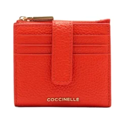 Coccinelle Punge & Kortholder*Metallic Soft Wallet Rød