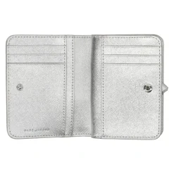 Marc Jacobs Punge & Kortholder*Metallic Utility Snapshot Mini Compact Wallet Grå