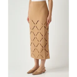 Liviana Conti Nederdele*Midi Nederdel Beige