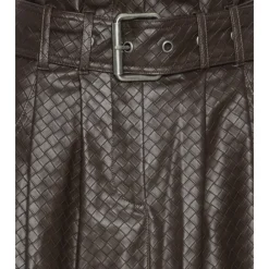 ROTATE Birger Christensen Nederdele*Midi Paper Waist Skirt Brun