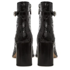 Cesare Gaspari Støvler*Midnight Croc Block Støvler Sort