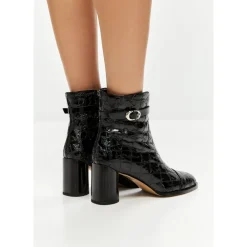 Cesare Gaspari Støvler*Midnight Croc Block Støvler Sort