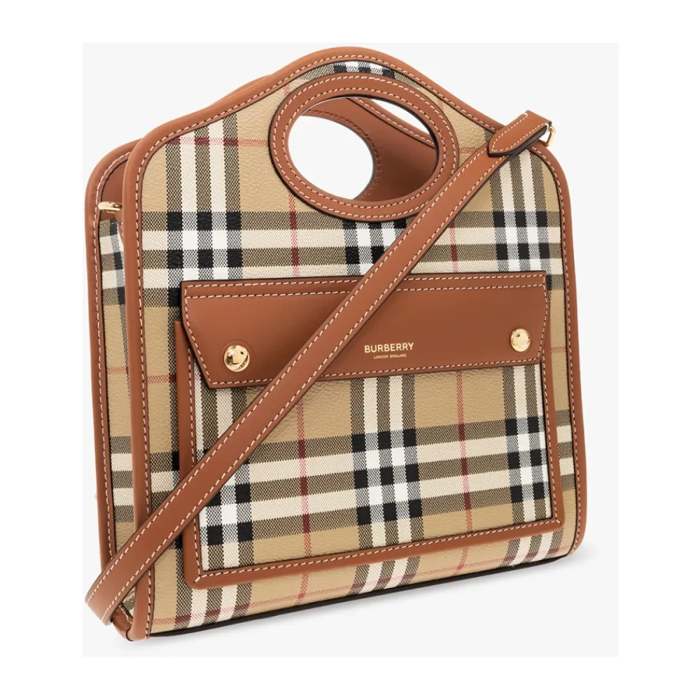 Burberry Skuldertasker*Mini Lomme Taske Brun
