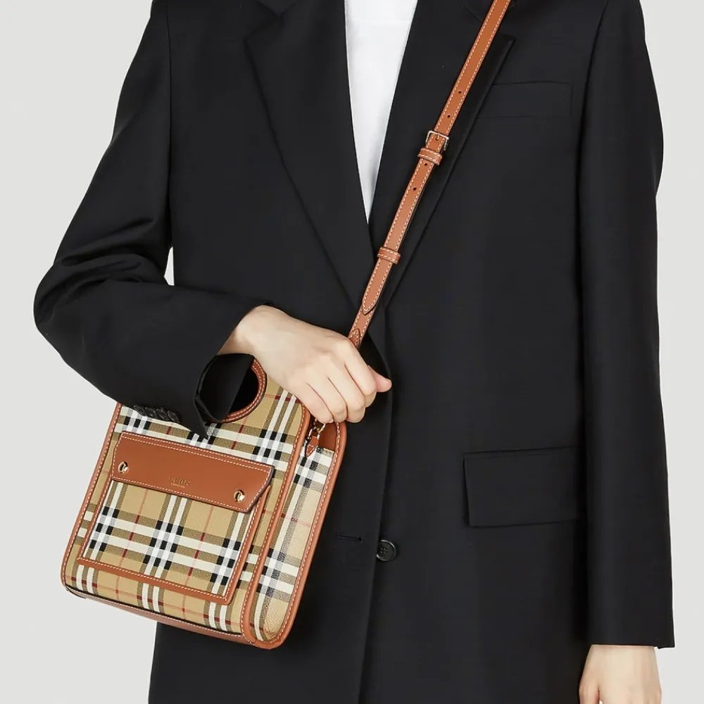 Burberry Skuldertasker*Mini Lomme Taske Brun