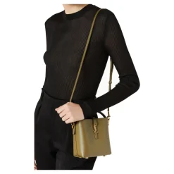Saint Laurent Håndtasker*Mini Skuldertaske med Cassandre-lukning Grøn