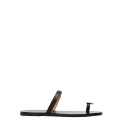 Kazar Sandaler*Minimalistiske e mules på en flad sål Sort