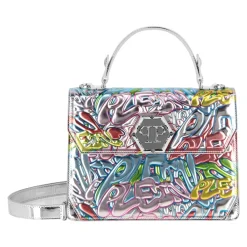 Philipp Plein Håndtasker*Mirror Leather Handle Bag Bombing Graffiti Multifarvet