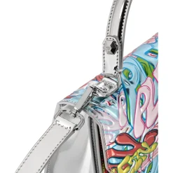 Philipp Plein Håndtasker*Mirror Leather Handle Bag Bombing Graffiti Multifarvet