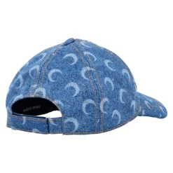 Marine Serre Huer & Kasketter*Måne Laser Denim Baseball Cap Lyse Blå