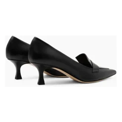PARALLELE Pumps|Stiletter*Mocassin i glat kalveskind, Sort