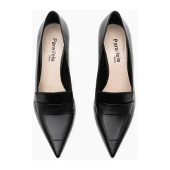 PARALLELE Pumps|Stiletter*Mocassin i glat kalveskind, Sort