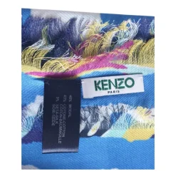 Kenzo Tørklæder*Modal Bomuld Silke Pashmina Sjal Blå