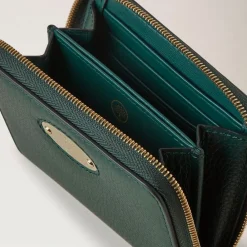 Mulberry Punge & Kortholder*Moderne Læderpung med Lynlås Grøn