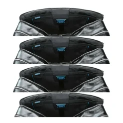 Piquadro Rejsetasker*Moderne Læderrejsetaske med Laptoprum Sort