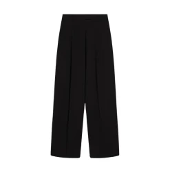 Sportmax Bukser*Moderne uldbukser med oversized pasform Sort