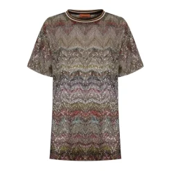 Missoni T-Shirts*Stribet Paillet Sweater Multifarvet