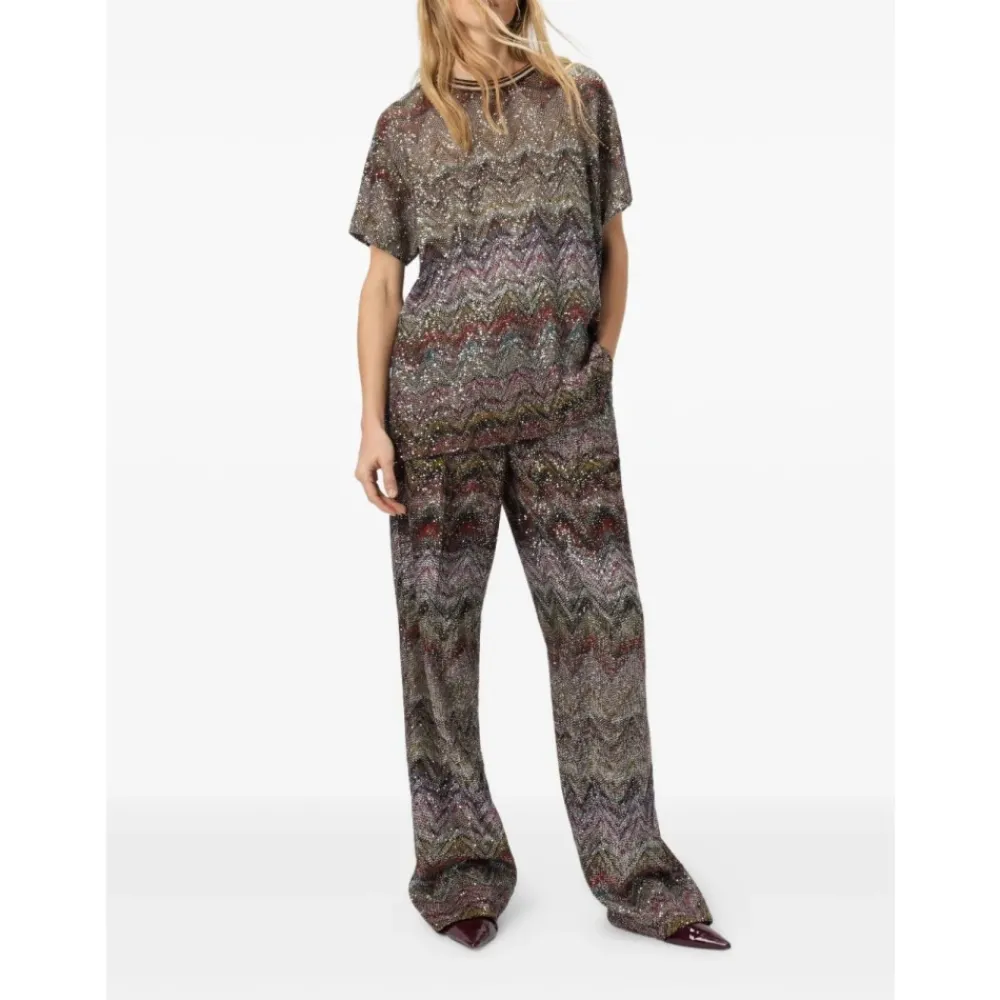 Missoni T-Shirts*Stribet Paillet Sweater Multifarvet