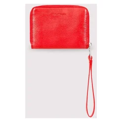 Courrèges Bæltetasker*Naplack Kompakt Pung med Lynlås Rød