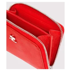 Courrèges Bæltetasker*Naplack Kompakt Pung med Lynlås Rød