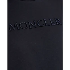 Moncler T-Shirts*Navy Blue Logo Patch T-shirt Blå