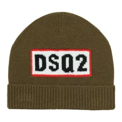 Dsquared2 Huer & Kasketter*Oliven Uld Beret Unisex Grøn