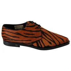 Dolce & Gabbana Snøresko*Tiger Mønster Formel Brogue Sko Orange