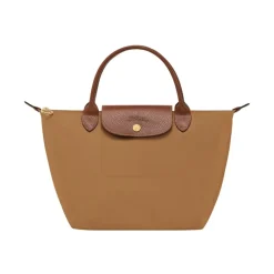 Longchamp Indkøbstasker*Original Foldbar Tote Taske med Top Håndtag Brun