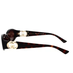 Gucci Solbriller*Oval Frame Sunglasses Brun