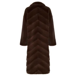 Cesare Gaspari Frakker*Oversized Faux Fur Coat - Brun