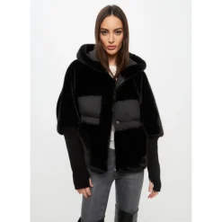 Cesare Gaspari Jakker*Oversized Faux Fur Jakke Sort