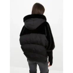 Cesare Gaspari Jakker*Oversized Faux Fur Jakke Sort