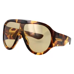 Bottega Veneta Solbriller*Oversized Shield Sunglasses Brun