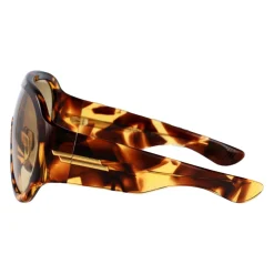 Bottega Veneta Solbriller*Oversized Shield Sunglasses Brun