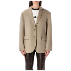 Anine Bing Jakker*Oversized Uld-Kashmir Blazer Jakke Beige